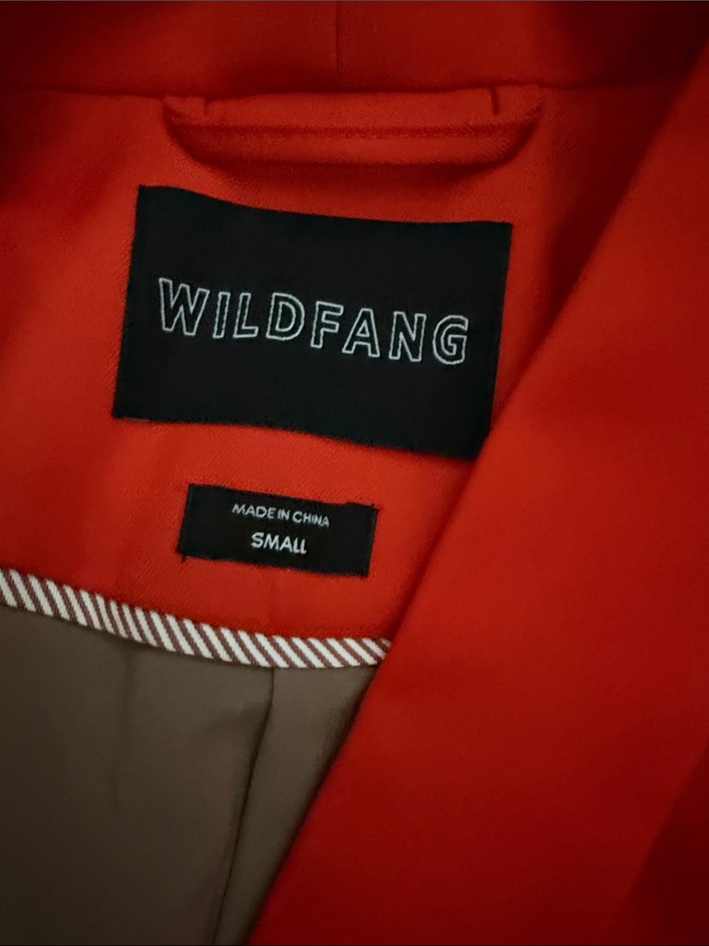 Wildfang Orange Tailored Pants with Black Side Stripe - Picture 2 of 5